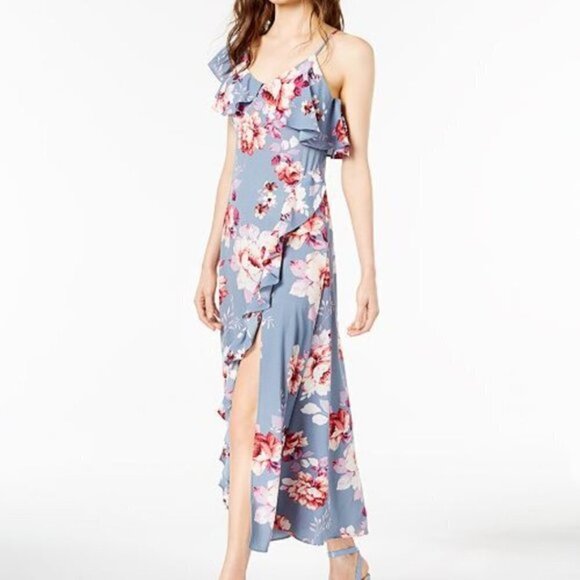 Jill Jill Stuart Asymmetrical Floral Dress Blue‎ Size XS - Picture 2 of 11